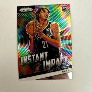 Noah Clowney 23-24 Panini Prizm Instant Impact Brooklyn Nets NBA Basketball Card
